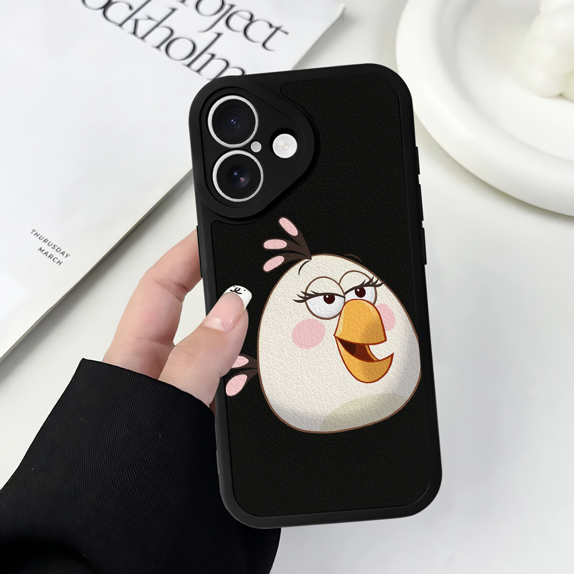（画像用） Angry Birds アングリーバード 【iPhone 16シリーズ対応】シリコンスマホケース（レザー調） 材質：シリコン